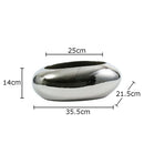 Axyaa Ceramic Circular Vase Minimalist Desk Decor Aesthetic Floral Flower Arrangement