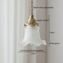 Axyaa Modern 4w LED Glass Copper Hanging Lamp White Pendant Light Fixtures