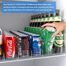 Axyaa Beverage Spring Pusher Glide Fridge Organizer Drink Dispenser Refrigerator Shelf