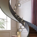 Axyaa LED Villa Duplex Chandelier - Minimalist Style Small Pendant Light