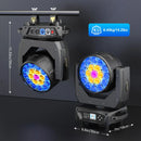 Axyaa 19x15W LED Moving Head RGBW Beam Stage Lights for Disco Party