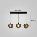 Axyaa Electroplated Smoke Grey Glass Pendant Light for Nordic Modern Luxury Living & Dining Rooms