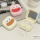 Axyaa Sausage Mouth Contact Lens Case: Cute & Portable Travel Container Box