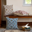 Axyaa Vintage Floral Jacquard Geometric Pillow Cover 45x45cm Home Bedroom Living Room