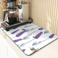 Axyaa Leaf Print Coasters & Drying Mat Set for Kitchen Essentials