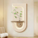 Axyaa Green Plant Wall Lamp Painting for High-end Living Room Décor