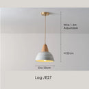Axyaa Nordic Wood Chandelier Pendant Light Home Decor Modern Ceramic Lamp