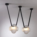 Axyaa Luxury Glass LED Pendant Chandelier for Home and Commercial Spaces.