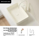 Axyaa Striped Rectangular Ceramic Bathroom Sink