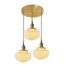 Axyaa Milky White Glass LED Pendant Chandelier - Modern Home Decor Light