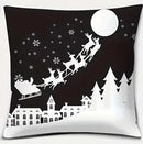 Axyaa Snowflake Merry Christmas Joy Pillow Cover for Sofa Bedroom Car