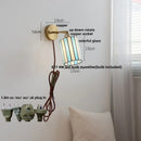 Axyaa White Glass LED Wall Light with Pull Chain Switch & Copper Base
