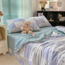 Axyaa Cloud-Feeling Double-Layer Yarn Summer Quilt 4-Piece Set - Soft & Small Fresh