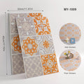 Axyaa Retro French Parquet Self-Adhesive Wall Stickers for Home, Coffee Shop, Folk Custom