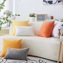 Axyaa Striped Corduroy Rust Pillow Covers for Fall Decor - Various Sizes