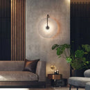 Axyaa Modern Art Stone LED Circle Wall Lamp for Bedroom, Living Room, and Hotel