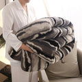 Axyaa Rabbit Velvet Teddy Winter Quilt in Magila Sheep Curly Hair Series