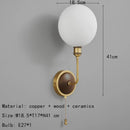 Axyaa Gold Brass Wood Sconce Lampshade Wall Lamp for Parlor & Bedroom