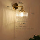 Axyaa Art Deco LED Wall Lamp with Pull Switch, Nordic Design Glass Interior Light