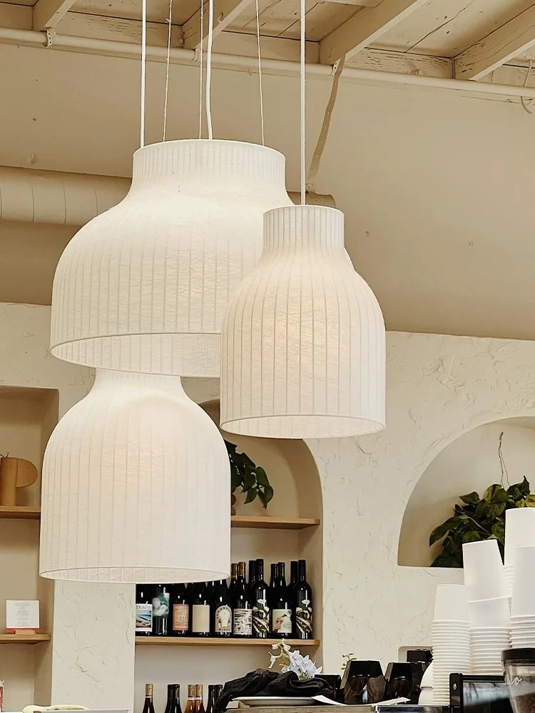 Axyaa Nordic Silk Lamp Fabric Pendant Light for Home Decor