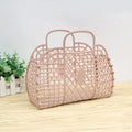 Axyaa Summer Shopping Handbag: Large-capacity Hollow Organizer for Home Laundry Storage