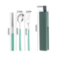 Axyaa Stainless Steel Travel Utensils Set with Case and Chopsticks, Portable Flatware