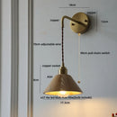 Axyaa Nordic Modern Wood Adjustable LED Wall Light for Bedroom, Cafe, Balcony