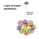 Axyaa Glass Bubble Chandelier Pendant Light for Living Room Bedroom