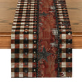 Axyaa Wood Grain Table Runner: Farmhouse Dining Decor for Holiday Parties & Home Tables
