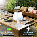 Axyaa Solar Table Lamp Stainless Steel LED Lighting for Indoor Outdoor Use