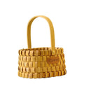 Axyaa Woven Rattan Flower Basket with Waterproof Lining and Handle