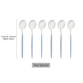 Axyaa Stainless Steel Mini Teaspoon Set - Set of 6 Silver Stirring Spoons
