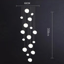 Axyaa Nordic Pendant Chandelier for Dining Room, Living Room, and Stair Lighting