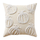 Axyaa Halloween Pumpkin Graphic Circle Velvet Embroidered Throw Pillow Case