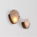 Axyaa Metal Marble Droplet Wall Lamp: Modern Italian Luxury for Bedroom, Staircase & Corridor