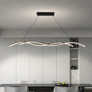 Axyaa Wave LED Pendant Lights for Dining Room Bar Chandeliers - Modern Minimalist Hanging Lamps