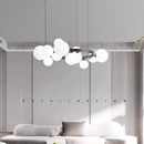 Axyaa Magic Bean Glass Chandelier: Nordic Minimalist Luxury Light for Living Room, Bedroom & Restaurant