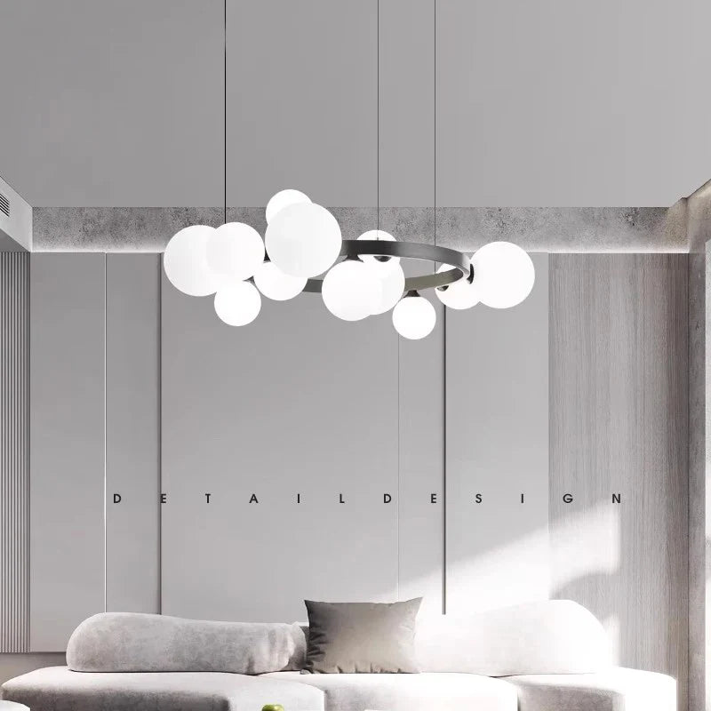 Axyaa Magic Bean Glass Chandelier - Luxury Nordic Minimalist Lighting