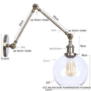 Axyaa Industrial Swing Arm LED Lamp with Pull Chain Switch