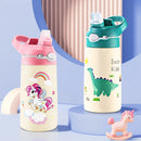 Axyaa Kids Stainless Steel Thermal Water Bottle - Cute Cartoon Design, Leak-Proof Insulated Cup