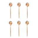 Axyaa Mini Teaspoon Set in Black Rose Gold Stainless Steel