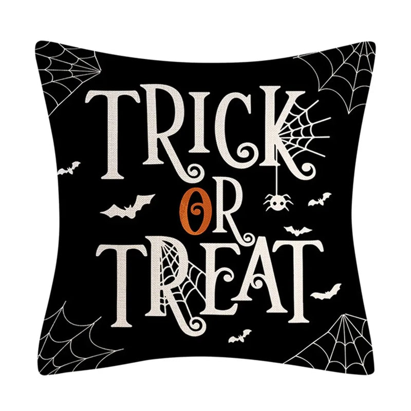 Axyaa Spooky Pumpkin Bat Pillowcase for Home Sofa Cushion Decor