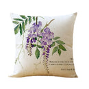 Axyaa Flower Print Cushion Cover 45*45cm Home Decor Sofa Pillow