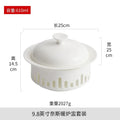 Axyaa Insulated Ceramic Griddle Dish Plate with Cover for Candle Heating