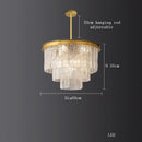 Axyaa Crystal Chandelier Ceiling Lamp for Modern Dining Room Decor
