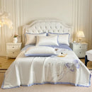 Axyaa Summer Silk Quilt Set - Butterfly Embroidery, Washed, Four-Piece & Three-Piece
