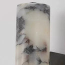Axyaa Marble Wall Sconce: Black Metal, Dimmable, Natural Stone Lighting