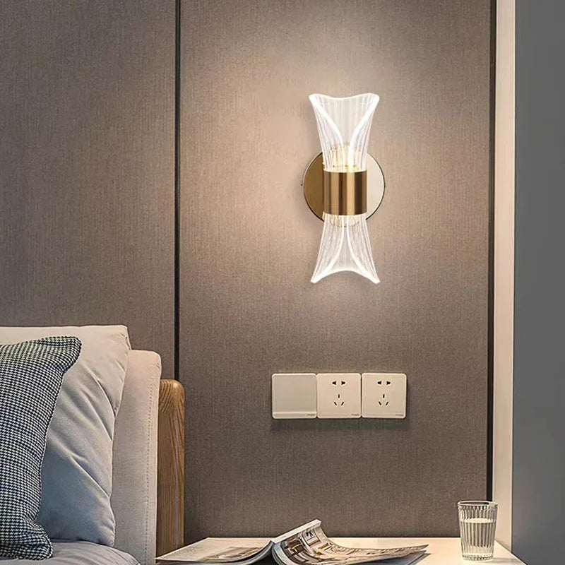 Axya Crystal Wall Lamp: Elegant Bedroom & Living Room Lighting