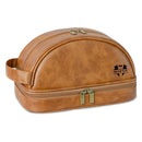 Axyaa Leather Toiletry Bag: Large Organizer with Hanging Hook - Men's Travel Gift