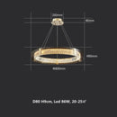 Axyaa Crystal LED Dimmable Ceiling Lamp with Steel Body and Gray Glass